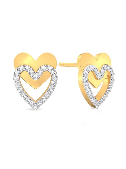 Rhodium Plated American Diamond Stud Earrings  VOYLLA