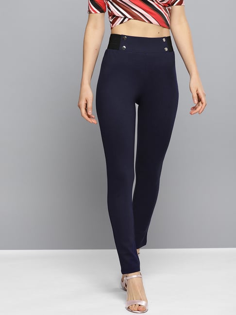 Buy Harpa Navy Mid Rise Jeggings for 
