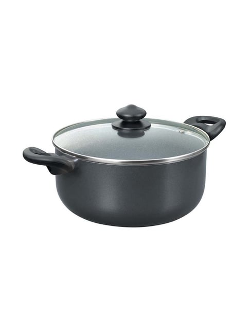 Prestige Omega Black Deluxe Granite 260 mm Sauce Pan with Lid Set of 1