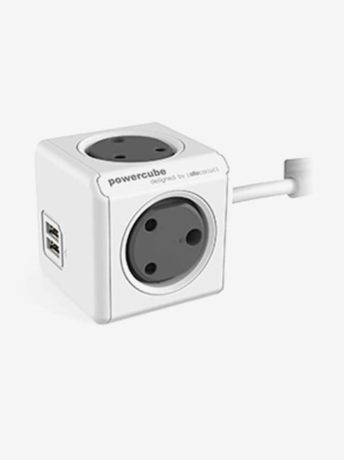 Allocacoc PowerCube 10A Five Pin Socket 6804/INEUPC, Grey