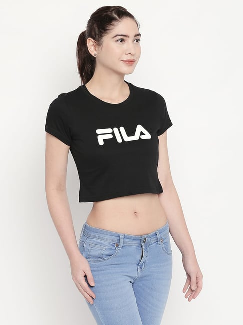 fila white crop top