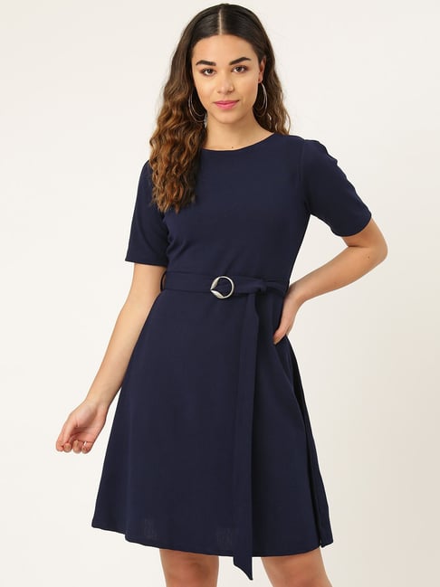 Buy Style Quotient Navy Above Knee Dress for Women Online Tata CLiQ