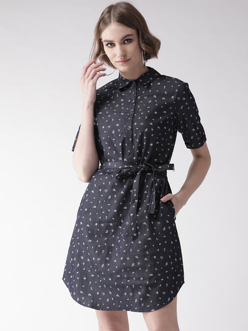 Style Quotient Navy Printed Dress Price in India