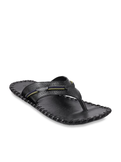 Metro Men's Black Thong Sandals