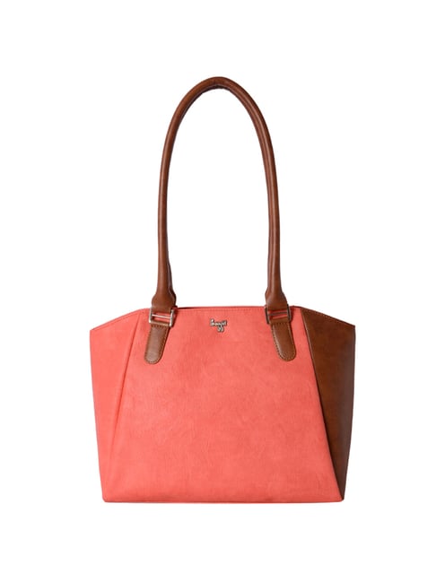 baggit pink solid shoulder bag