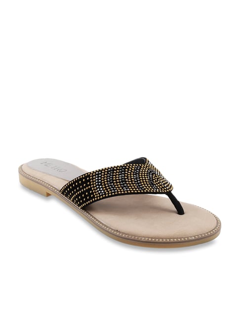 Metro Women's Black Thong Sandals-picture-25