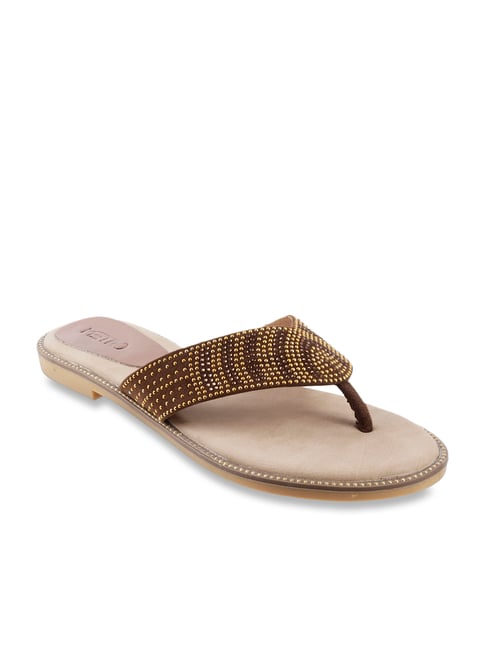 Metro Women's Brown Thong Sandals-picture-39