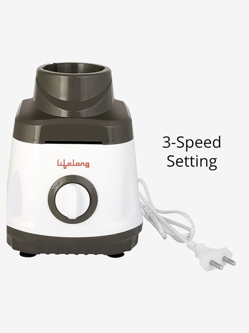 Lifelong LLMG74 3 Jars 750W Mixer Grinder (White/Grey) from Lifelong at