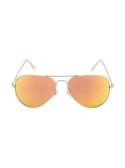 Orange mirrored cheap aviator sunglasses