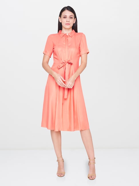 knee length coral dress Coral Mother Of The Bride Dress Near Me V-Neck Sleeveless Knee Length Mother Of The Bride Dresses