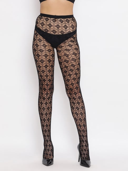 Buy Clovia Black Lace Stockings for Women Online Tata CLiQ