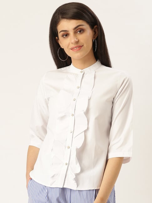 Style Quotient White Regular Fit Shirt Price in India