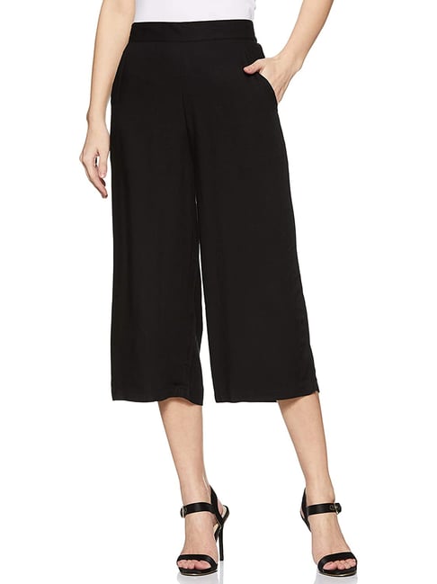 Buy Style Quotient Black Low Rise Culottes for Women Online @ Tata CLiQ