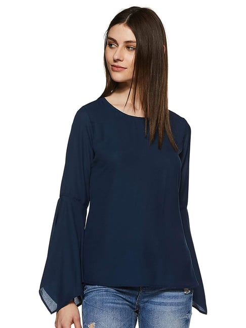 Style Quotient Navy Regular Fit Top