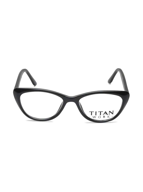 Titan TW1083WFP1 Black Full Rim Cat Eye Single Vision Eyeglasses with  Anti-Reflective Lens