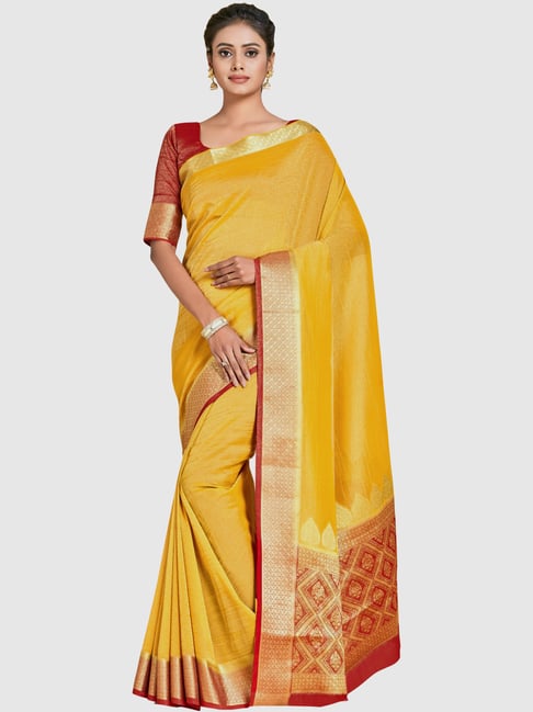 Mimosa Mustard Sarees With Blouse Price in India
