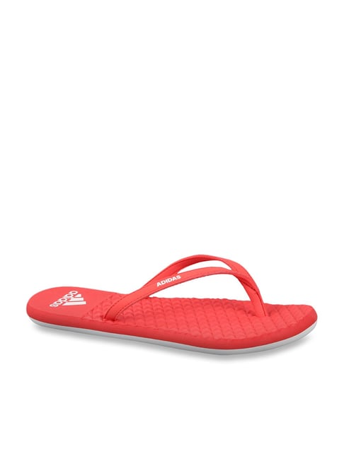 Adidas Women's Eezay Soft Red Flip Flops