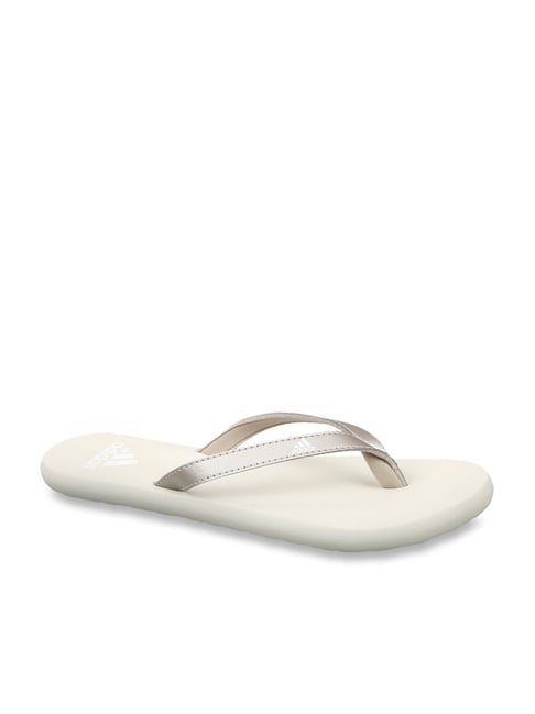 Adidas Women's Eezay Silver Flip Flops