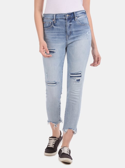 GAP Light Blue Skinny Fit Cotton Jeans