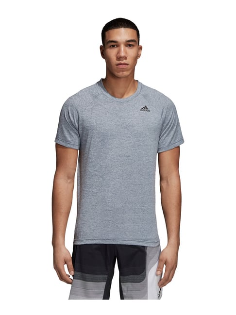 Adidas Men's T-Shirt - Grey - M