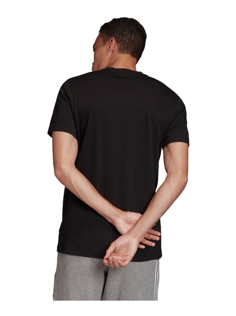 straight t-shirt man black in cotton - COURRÈGES - d — 2