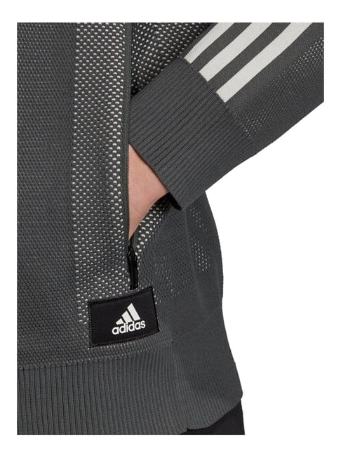 Buy Adidas Grey Regular Fit Sports Jacket for Mens Online Tata CLiQ