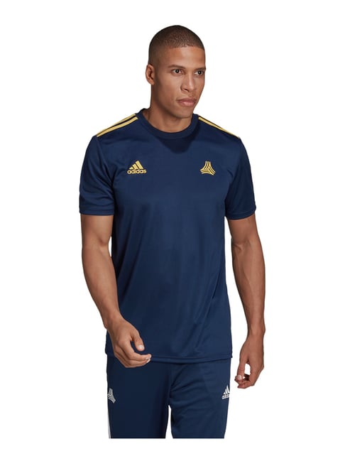 Buy Adidas Navy Regular Fit Sports T-Shirt for Mens Online Tata CLiQ