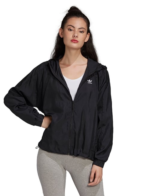 Adidas windbreaker cheap womens black