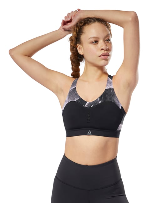 Buy Reebok Black Non Wired Non Padded Sports Bra for Women Online