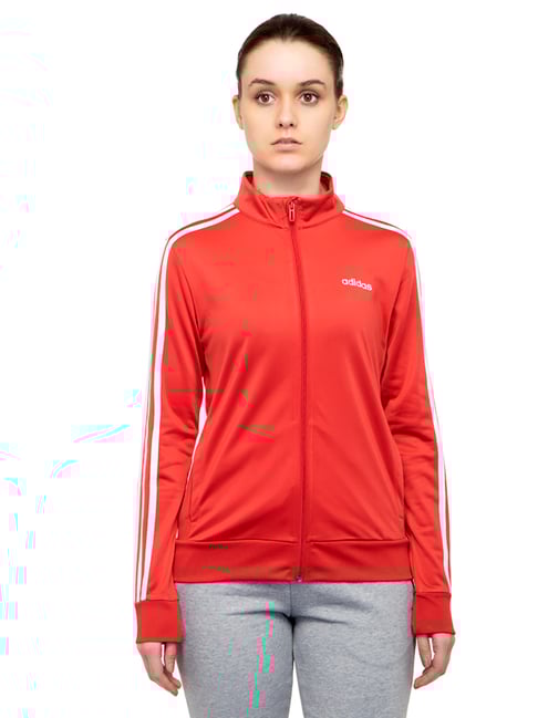 Adidas Red High Neck Jacket