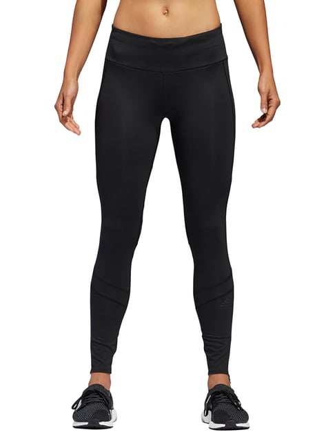 Adidas Black Mid Rise Tights