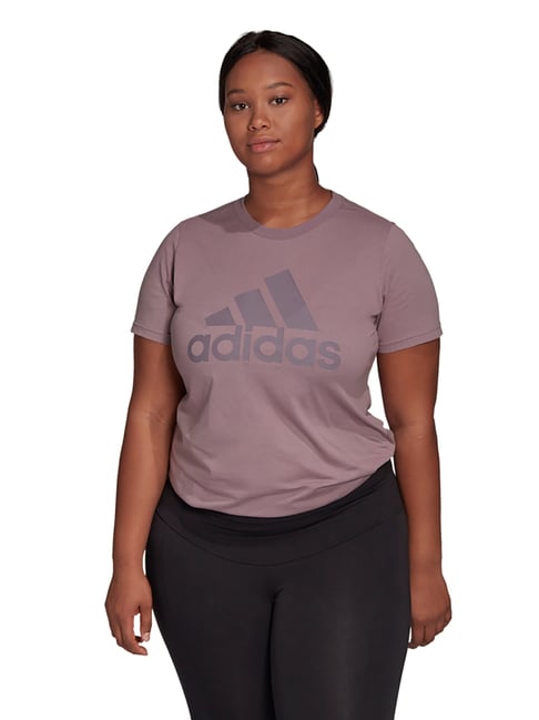 Buy Adidas Purple Printed T-Shirt for Women Online Tata CLiQ