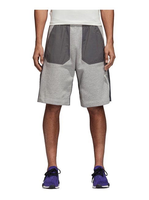 Originals Light Grey & Cotton Color Block Shorts for Mens Online @ Tata CLiQ
