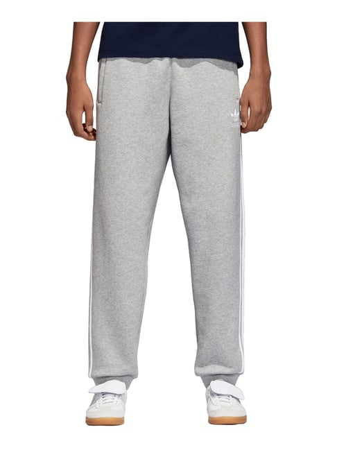 Buy Adidas Originals Light Grey Cotton Regular Fit Joggers for
