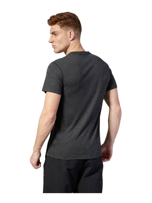 Buy Reebok Black Slim Fit Printed Sports T-Shirt for Mens Online @ Tata ...
