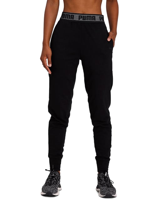 Puma Black Cotton Sweatpants