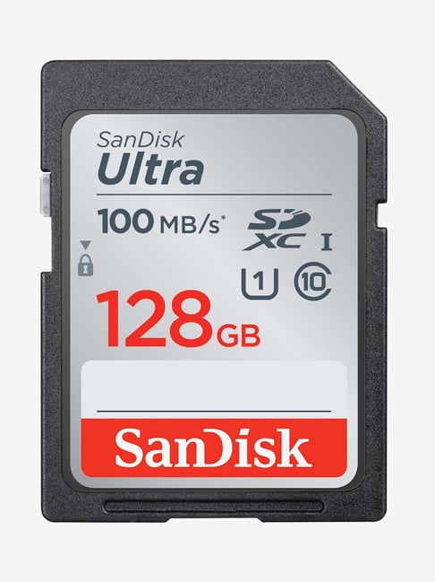 SanDisk Ultra SDSDUNR 128G GN6IN 128 GB SDXC UHS I Class 10 SD Memory Card Black