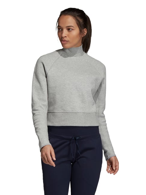 adidas grey women's sweatshirt