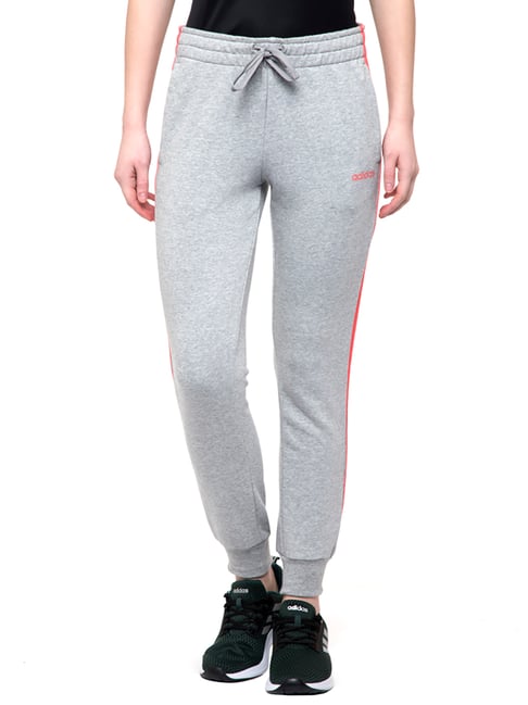 Buy Adidas Grey Textured Workout Trackpants for Women Online