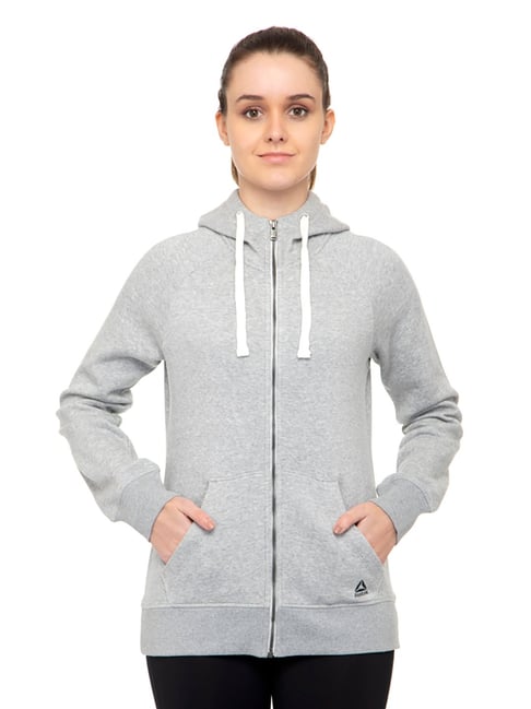 Buy Reebok Grey Regular Fit Jacket for Women Online Tata CLiQ