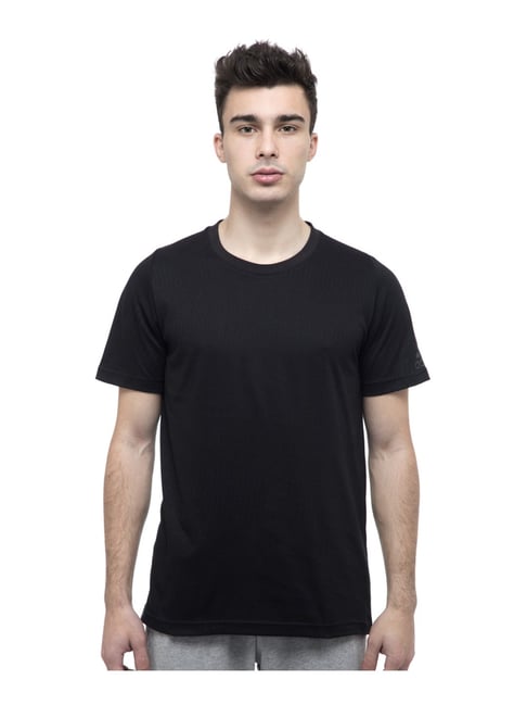 Buy Adidas Black Cotton Regular Fit T-Shirt for Mens Online Tata