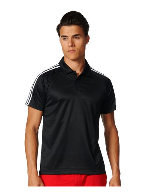 Adidas M2M 3S POLO Black Regular Fit Polo T-Shirt