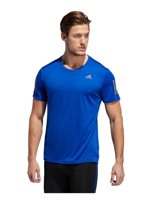 Adidas Blue Regular Fit Sports T-Shirt
