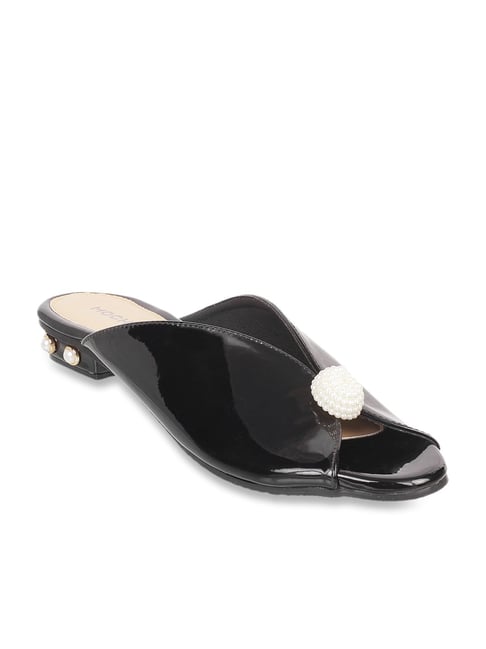 Mochi Black Ethnic Sandals