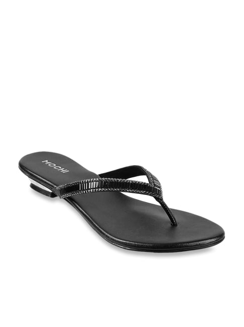 Mochi black 2025 thong sandals