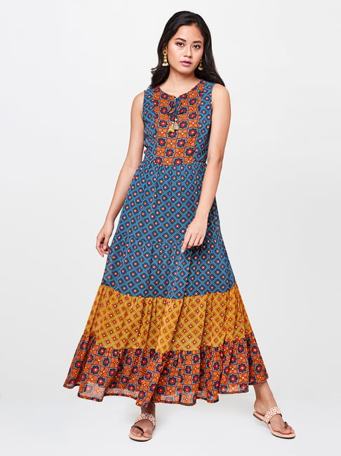 Buy Global Desi Multicolor Printed Dress for Women Online @ Tata CLiQ