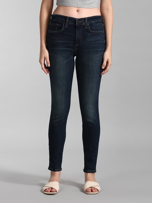 GAP Dark Indigo Heavily Washed Jeans