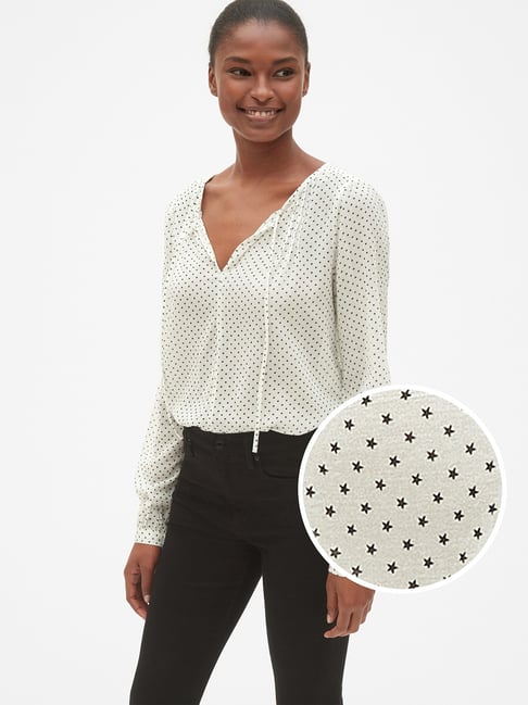 GAP White Printed Top