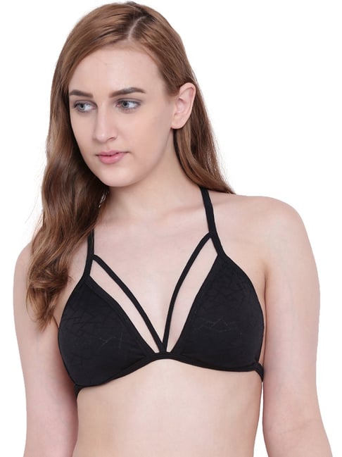 Buy La Intimo Black Non Wired Padded Full Coverage Bra for Women