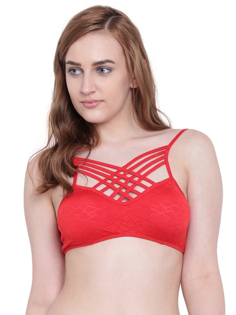 Buy Clovia Red Lace Minimizer Bra For Women Online At Tata CLiQ